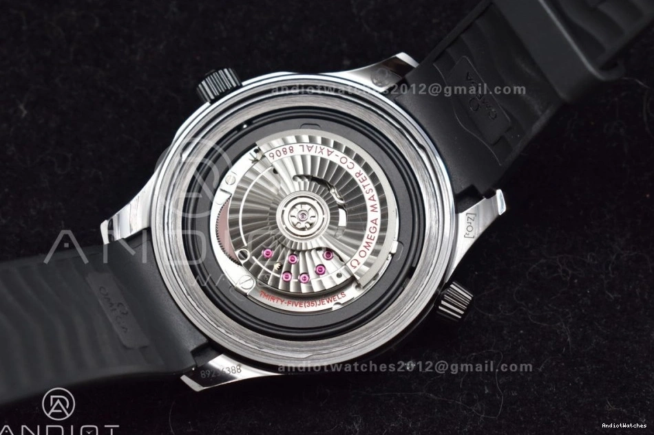 1066 43.5mm on Black Dial Black Best 1:1 Ceramic VSF Edition Strap Black Rubber Durable Seamaster A 300m 0430